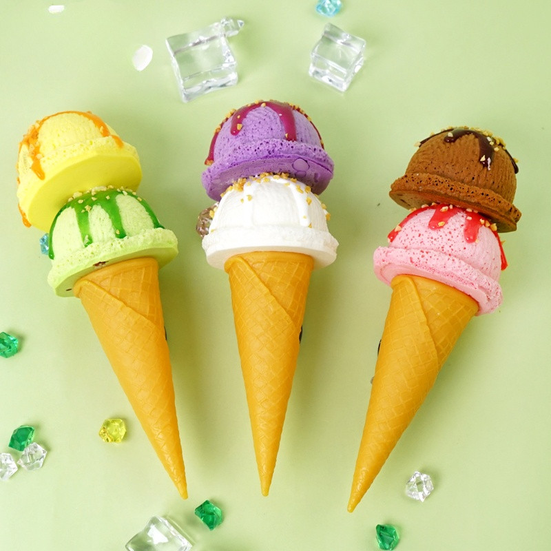 【現貨】【仿真冰淇淋模型】仿真冰淇淋模型 假冰淇淋球大甜筒道具 玩具雪糕裝飾擺件水果聖代