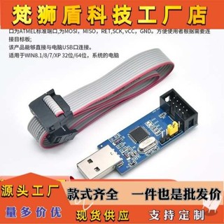 51微控制器AVR線USB asp器USB ISP燒錄器ATMega8程式設計 帶線