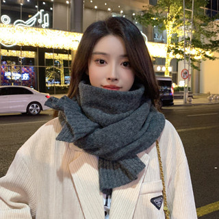 【唯家】韓版百搭小圍巾女冬季ins軟糯針織仿羊絨保暖情侶圍脖學生男生秋