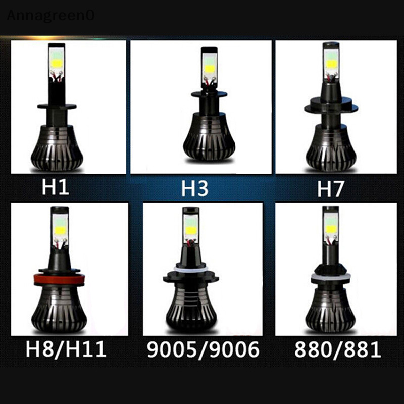 Anna 2Pcs 80W H1/H3/H7/H8/H9/H11/9005/880 LED 霧燈驅動燈泡白色黃色 EN