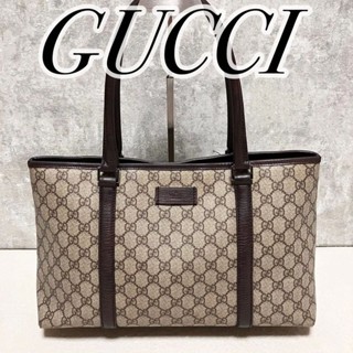 GUCCI 古馳 托特包 GG Supreme 米色 GG紋 PVC mercari 日本直送 二手