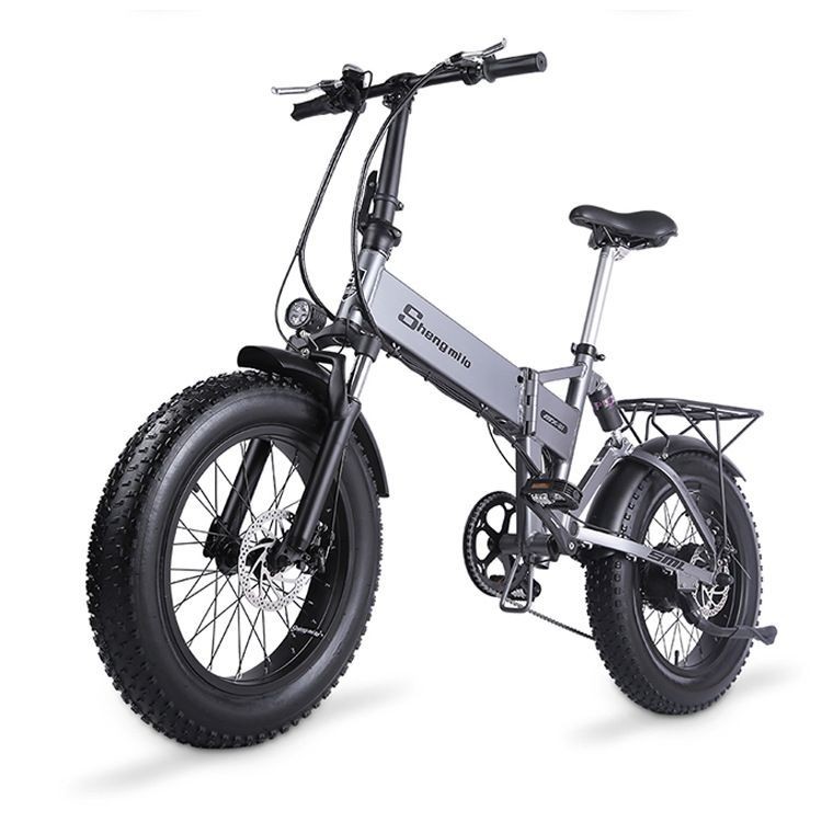 【臺灣專供】Shengmilo 20寸電動腳踏車折迭式4.0寬輪胎48V內置鋰電助力腳踏車