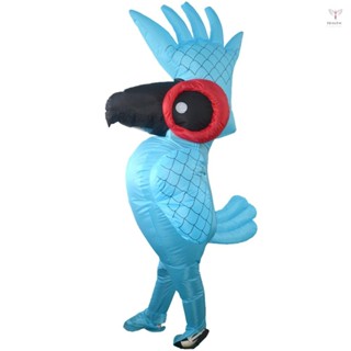 Uurig)成人搞笑鸚鵡充氣服裝道具充氣充氣化裝萬聖節角色扮演裝扮派對舞台表演