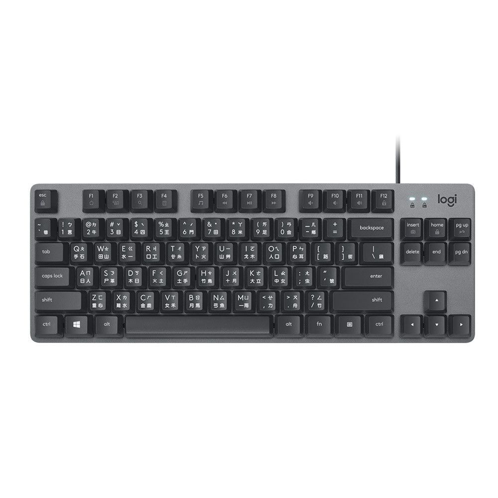 【logitech 羅技】K835 TKL 青軸 有線鍵盤 - 黑色