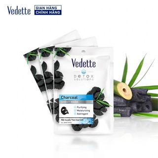 Vedette 活性炭紙面膜深層清潔、滋潤和健康的皮膚 12ml