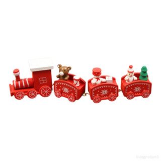 耶誕節裝飾品 木質耶誕小火車DIY組裝 櫥窗擺件 兒童節禮物