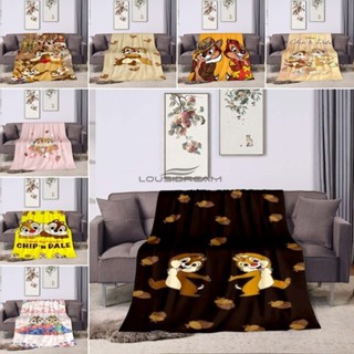 卡通可愛奇奇和蒂蒂毛毯兒童午睡毯3d印花柔軟舒適毛毯客廳沙發毯法蘭絨毛毯可訂製