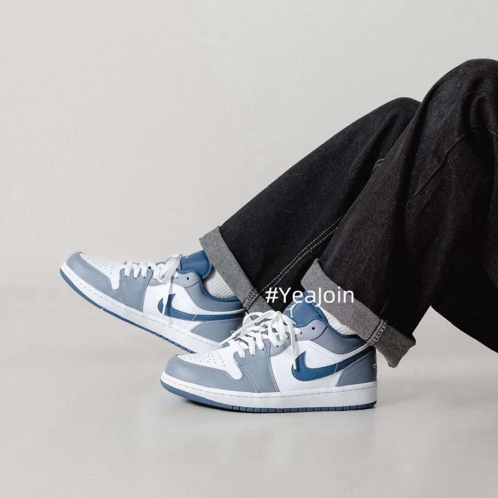 【I KUN】#YeaJoin Air Jordan 1 Low Ashen Slat" 復古霧霾灰藍 553558-4