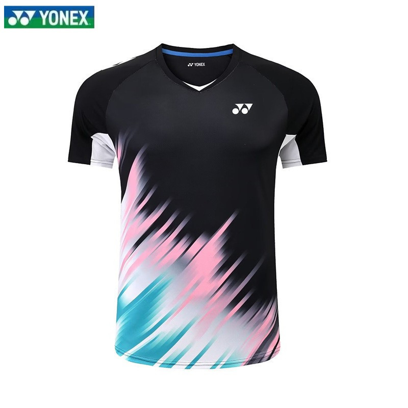 新款尤尼克斯羽毛球服男女短袖速乾透氣運動服中小學生排球服