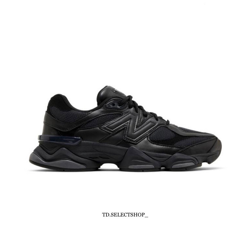 New balance 9060 'Triple Black Leather' 全黑 U9060NRI 男女鞋