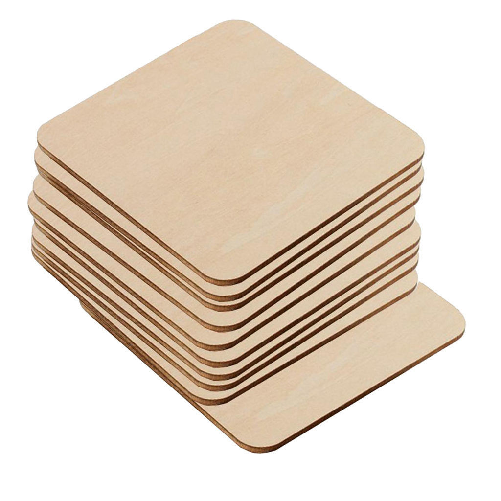 木片材料手工圓木片薄木板DIY圓形方形模型木板攝影道具繪畫訂製5-29