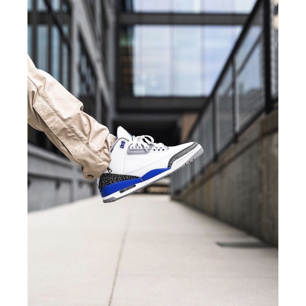 【快發】air Jordan 3 Racing藍白藍AJ3男鞋籃球鞋CT8532-145