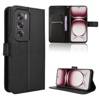 時尚鑽石翻蓋 Oppo Reno 12 Pro 5G 錢包保護套 Reno12 5G 掛繩 PU 皮套卡槽