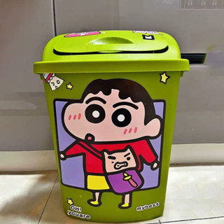 蠟筆小新垃圾桶可愛卡通diy貼紙廚房客廳垃圾箱家用紙簍大容量LF2.28