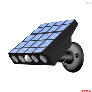 冷白光 LED人體感應太陽能防水模擬監控壁燈 庭院道路照明燈