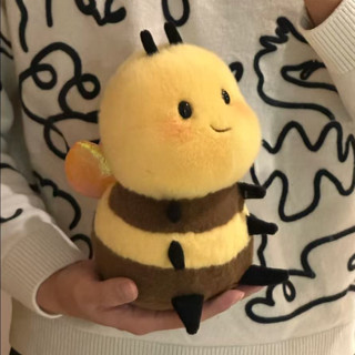 小紅書爆款kiss蜜蜂毛絨公仔 兒童安撫娃娃 獃萌 幼崽小蜜蜂毛絨玩具 送女生禮物 卡通 小蜜蜂抱枕