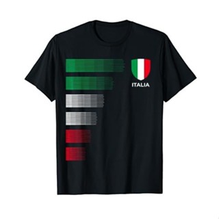 男士純棉 T 恤 Italia 意大利國旗徽章 - Italian Pride Ancestry Heritage T