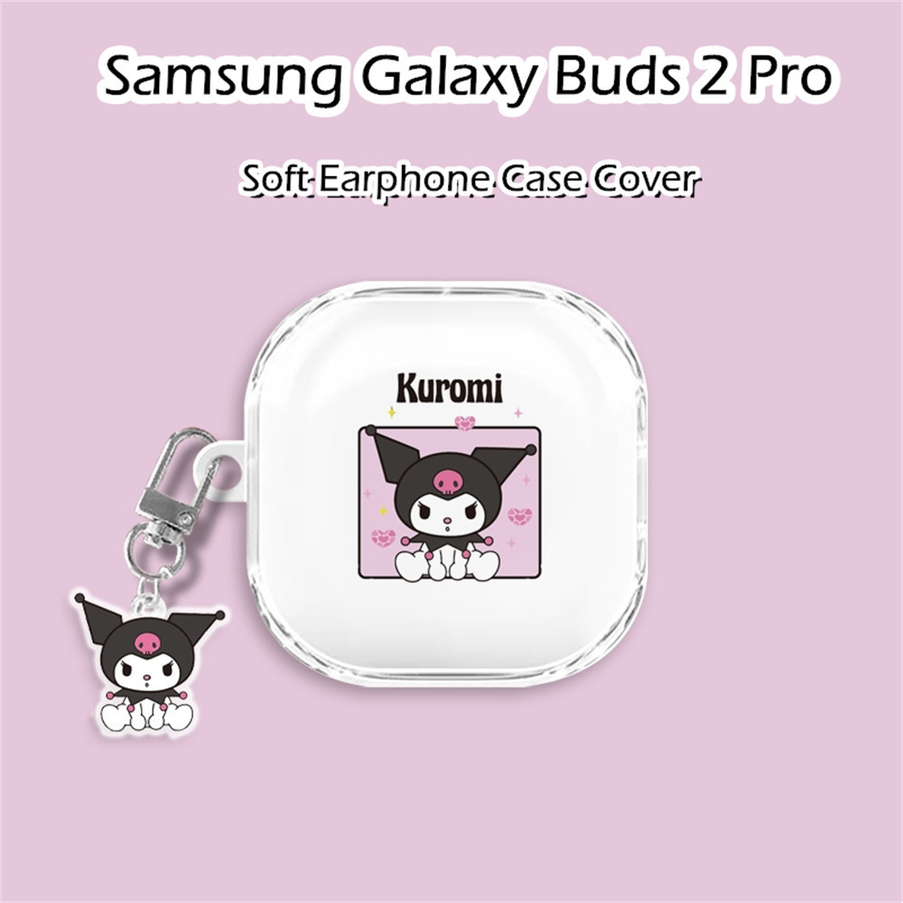 SAMSUNG [快速發貨] 適用於三星 Galaxy Buds 2 Pro 手機殼卡通清新風格軟矽膠耳機殼外殼保護套