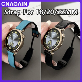 SAMSUNG 華為 Cnagain 18MM 20MM 22MM 運動矽膠錶帶,軟 TPU 磁扣智慧手錶腕帶適用於三星