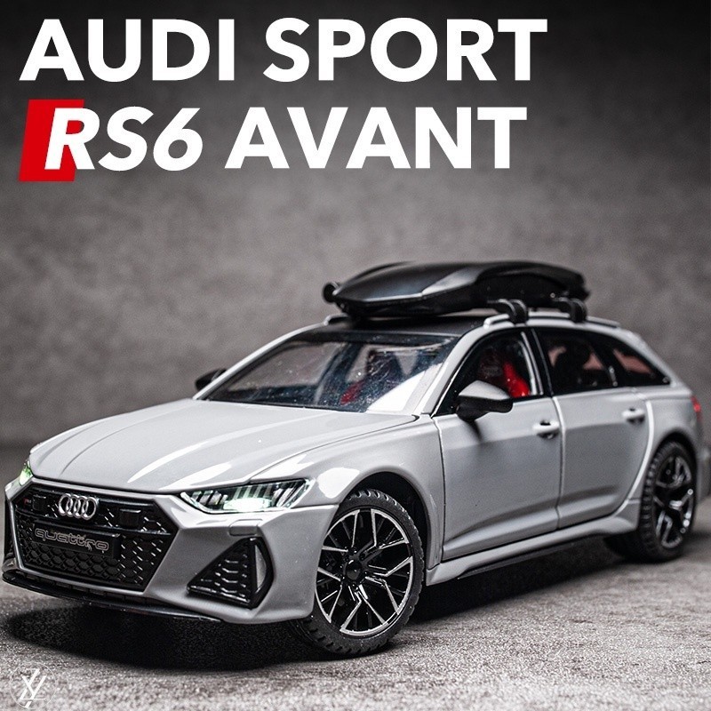 【💯正品】模型車 1:24 Audi奧迪 RS6 AVANT 仿真合金模型車 跑車模型 兒童汽車模型 玩具車 生日禮物