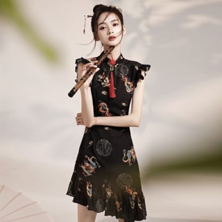 旗袍 Women cheongsam Dress 新年洋裝 洋裝 新年連身裙 旗袍改良版洋裝 2024新年衣 chi