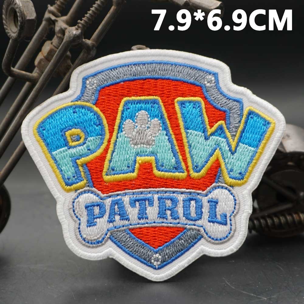 【定制】AQ Paw PATROL 3D 刺繡魔術貼補丁/徽章/臂章/徽章裝飾夾克牛仔褲背包帽