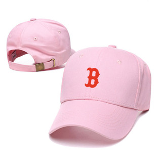 Mlb波士頓紅襪隊2024新款情侶時尚棒球帽可調節鴨嘴帽平舌帽男女運動休閒款