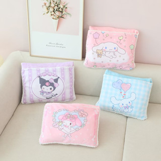 三麗鷗 Melody Cinnamoroll Kuromi 卡通抱枕毯午睡枕沙發毯加厚毯空調保暖毯便攜旅行毯