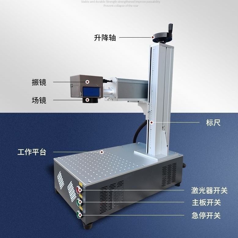 【臺灣專供】雷射打標機小型全自動光纖金屬鐳射銘牌紫外雕刻機刻字打碼機銘牌