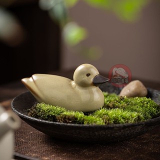 茶寵 泡茶小擺件 動物擺件 茶盤裝飾 樂淘緣-創意手工茶具複古陶瓷茶寵擺件可居傢辦公