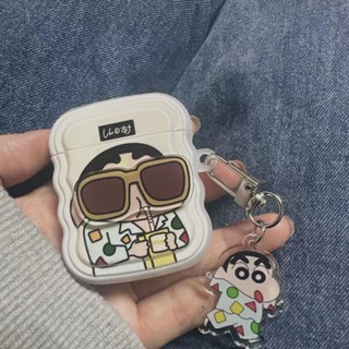 趣味可愛蠟筆小新適用保護套AirPodsPro2蘋果耳機套2無線藍芽3代耳機保護殼