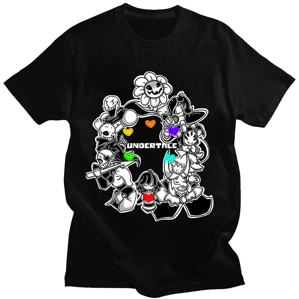 Game Undertale Sans 和 Papyrus Mettaton Flowey T 恤男式純棉哥特式圖案 T