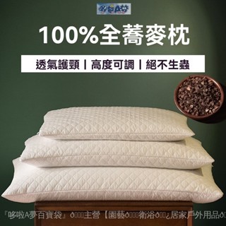 🌏叮噹家🌏ll純蕎麥枕頭成人全蕎麥皮枕芯護頸枕助睡眠頸椎枕蕎麥殻高硬