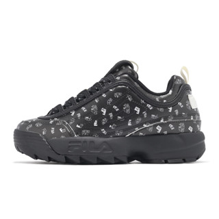 Fila 休閒鞋 Disruptor LL Multi Graphic 女鞋 黑 厚底增高 ACS 4C639Y992