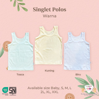 Putih Libby 背心 T 恤嬰兒兒童純白色新生嬰兒 SML XL XXL