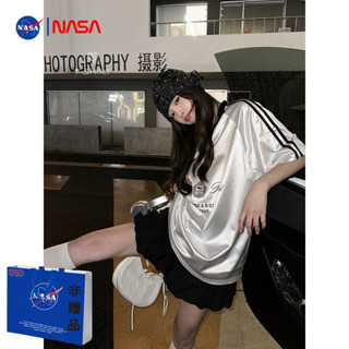 sporty chic⚽ NASA聯名美式復古v領球衣風短袖t恤男衣服女ins潮潮女高顏值上衣 球衣風穿搭 斯波蒂奇克
