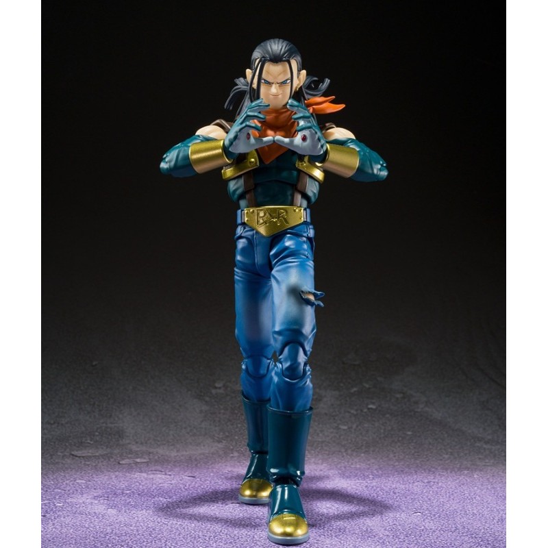 跨境新品七龍珠人造人17號 SHF新品17號 七龍珠SHF 可動七龍珠17號 跨境公仔新品七龍珠SHF17號 盒裝模型