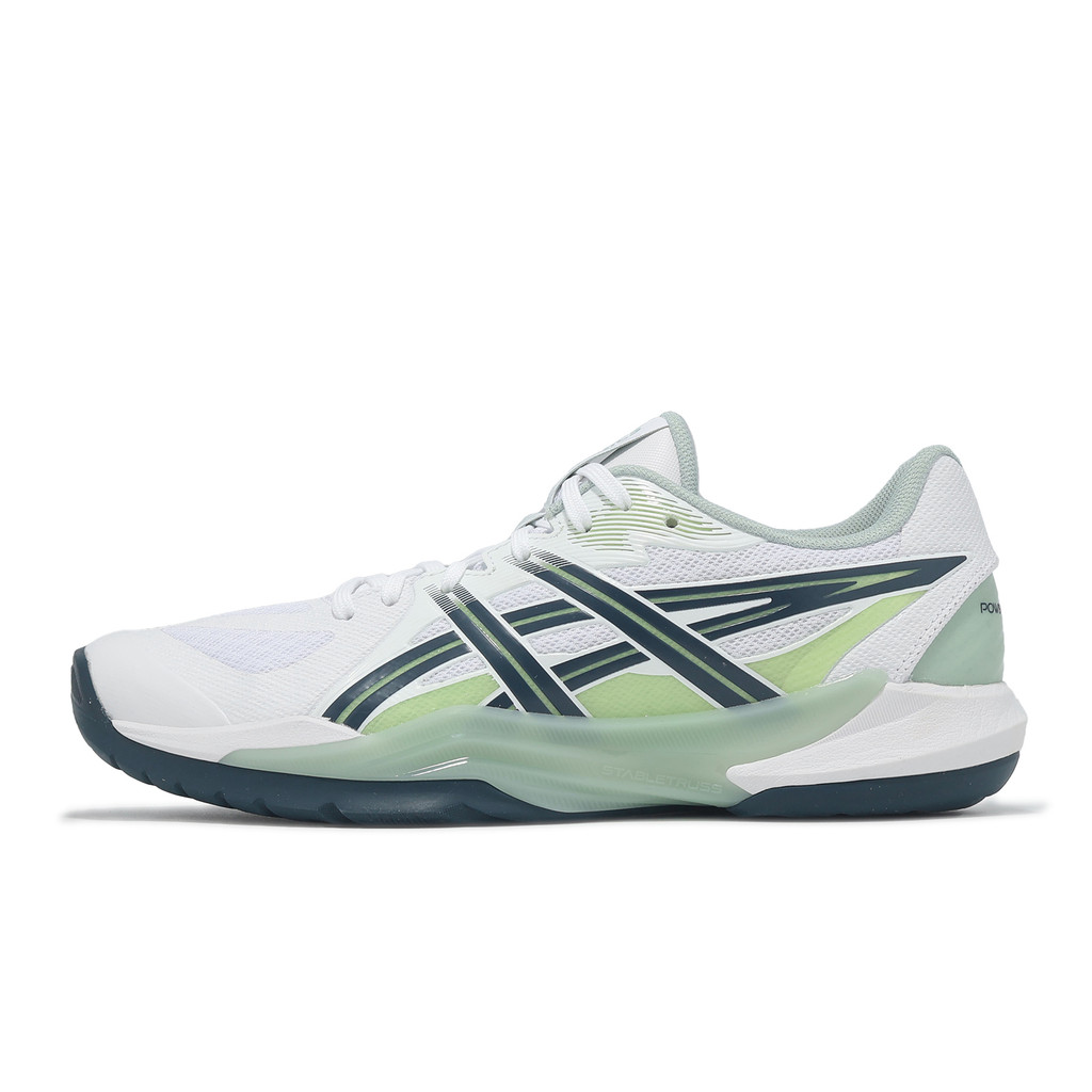Asics 羽球鞋 Powerbreak FF 男鞋 白 綠 一期一會系列 支撐 亞瑟士 ACS 1071A101104