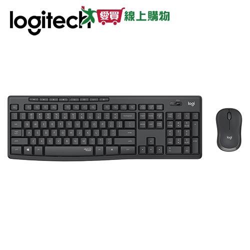 Logitech羅技 無線靜音鍵鼠組MK295-石墨灰【台灣公司貨】【愛買】
