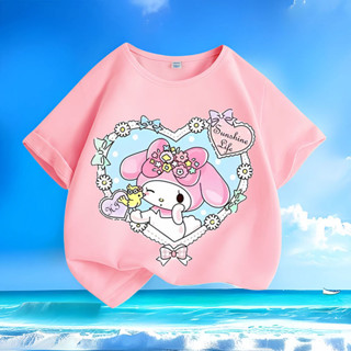 美樂蒂衣服 純棉短袖 melody 生日禮物 女童 t恤 短袖上衣 童裝