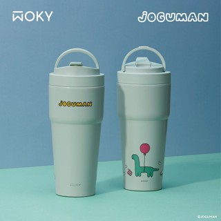 WOKY沃廚Meets JOGUMAN渾圓杯/ 雙層陶瓷/ 750ml/ 探索天際/ 水淺綠 eslite誠品