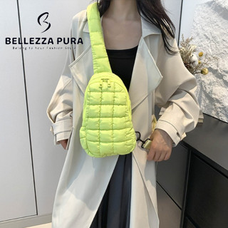 BELLEZZA PURA(現貨) 雲朵包 褶皺泡芙羽絨包 韓國包包 胸包 潮流運動斜挎包 戶外騎行側揹包 後揹包 多色
