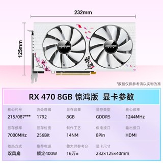 塗塗生活大賣場、、、發行者RX470顯示卡8G 單HDMI高階顯示卡RX478吃雞獨顯電競電腦遊戲