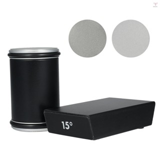 磨刀器工具滾動磨刀器套件廚房磨刀器帶 2 個磨塊磨刀器帶 15 和 20 度