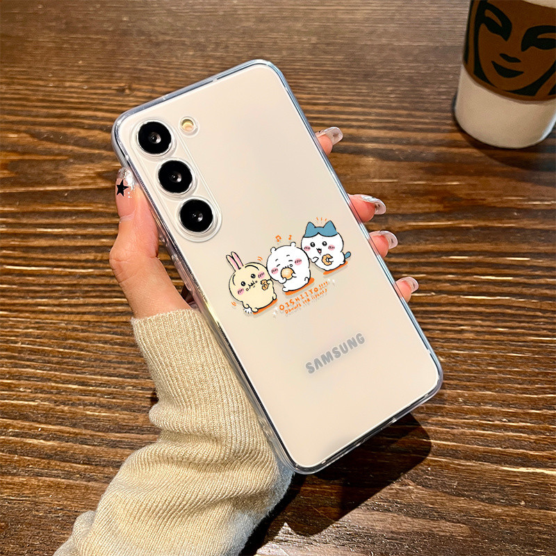 適用三星s24手機殼三小隻吉伊卡哇GalaxyS25透明24Ultra卡通s23+
