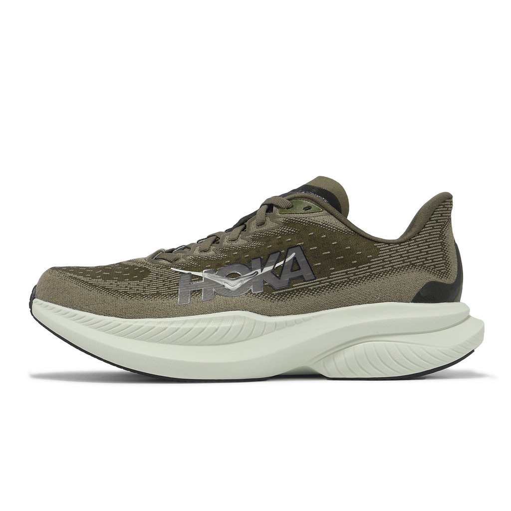 Hoka 競速跑鞋 Mach 6 2E 寬楦 男鞋 骨董綠 松露鹽白 輕量 緩震 [ACS] 1147833AFF