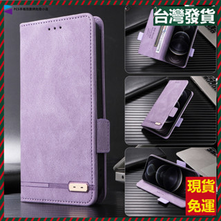 時尚小牛紋五金磁扣翻蓋手機保護皮套 Vivo Y28S 5G Vivo Y03 4G Y18 4G插卡支架手機殼 皮套