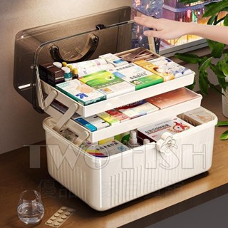 桌上收納盒 收納箱 收納盒 美妝收納盒 化妝品收納 藥箱 工具箱 手提化妝箱 醫藥箱 用大容量超大號分類收納盒分格家庭裝