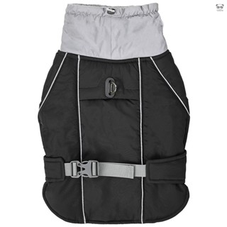 挽具 冬季寵物狗狗保暖棉服犬用防水加厚衣服寵物狗狗戶外防水衣服 黑色 L