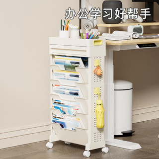 可移動書架落地帶輪教室桌面課本收納架門後大容量多層夾縫置物架奶油風家居小紅書爆款生活家居用品日用品抖音同款北歐風家居